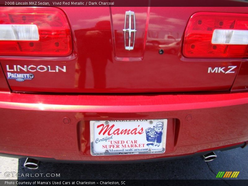 Vivid Red Metallic / Dark Charcoal 2008 Lincoln MKZ Sedan