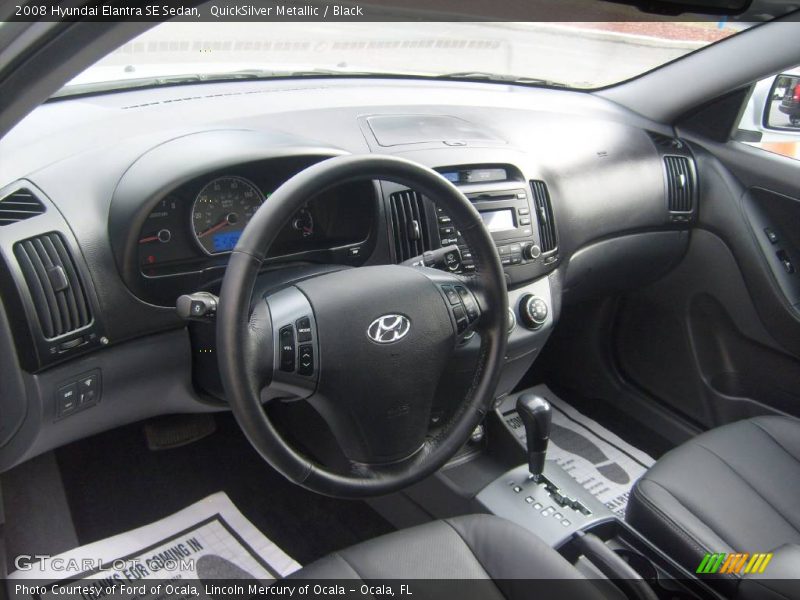 QuickSilver Metallic / Black 2008 Hyundai Elantra SE Sedan