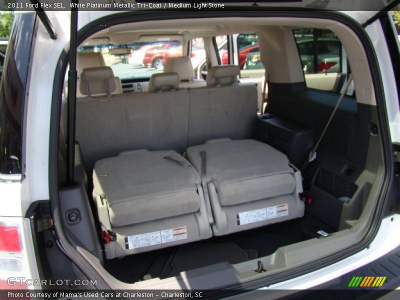 White Platinum Metallic Tri-Coat / Medium Light Stone 2011 Ford Flex SEL