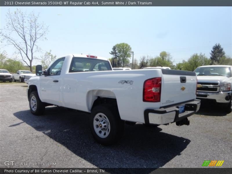 Summit White / Dark Titanium 2013 Chevrolet Silverado 3500HD WT Regular Cab 4x4