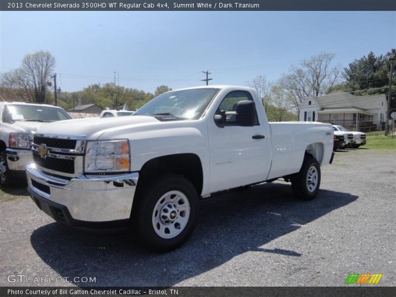Summit White / Dark Titanium 2013 Chevrolet Silverado 3500HD WT Regular Cab 4x4