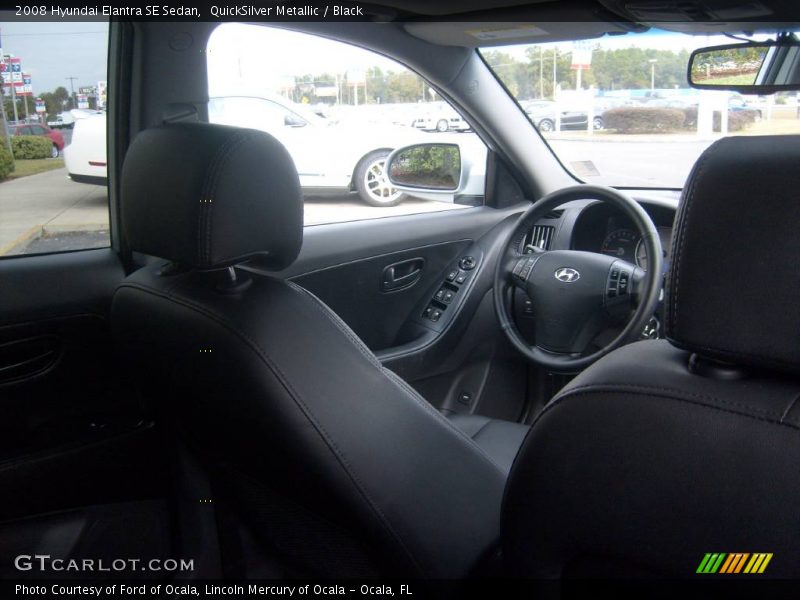 QuickSilver Metallic / Black 2008 Hyundai Elantra SE Sedan