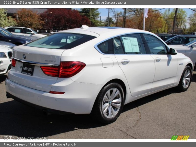 Alpine White / Venetian Beige Dakota Leather 2010 BMW 5 Series 535i Gran Turismo