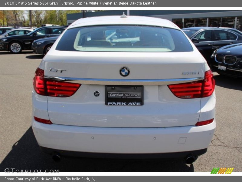 Alpine White / Venetian Beige Dakota Leather 2010 BMW 5 Series 535i Gran Turismo