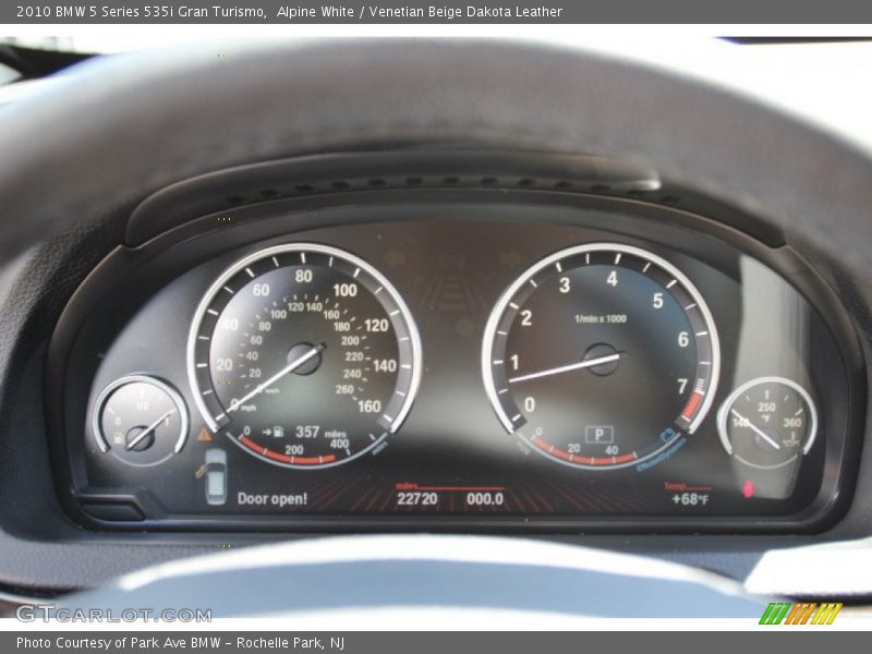 Alpine White / Venetian Beige Dakota Leather 2010 BMW 5 Series 535i Gran Turismo