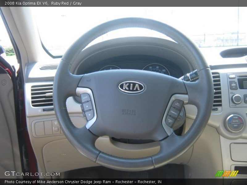 Ruby Red / Gray 2008 Kia Optima EX V6