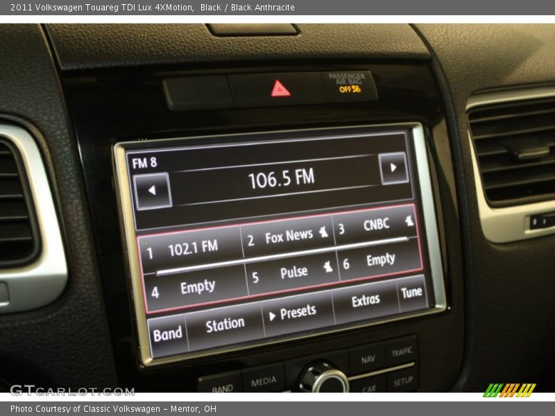 Black / Black Anthracite 2011 Volkswagen Touareg TDI Lux 4XMotion