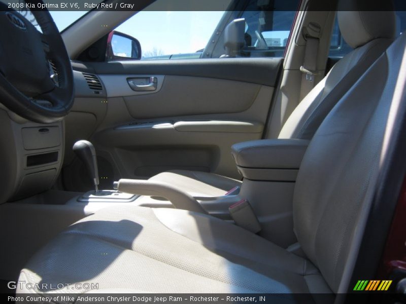 Ruby Red / Gray 2008 Kia Optima EX V6