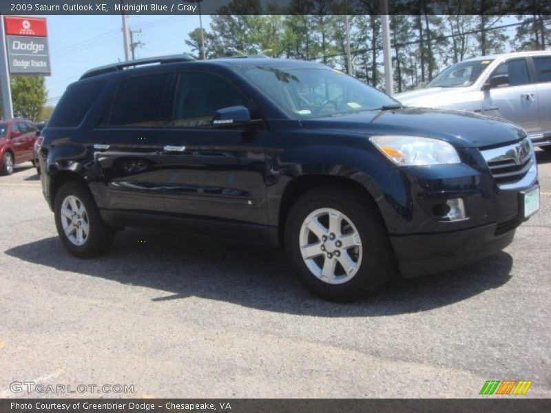 Midnight Blue / Gray 2009 Saturn Outlook XE