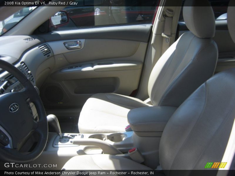 Ruby Red / Gray 2008 Kia Optima EX V6
