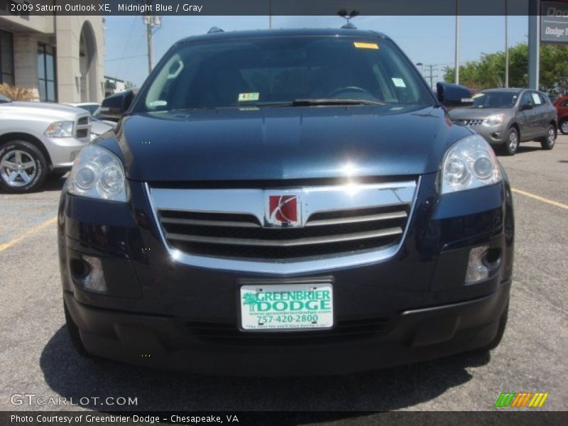 Midnight Blue / Gray 2009 Saturn Outlook XE