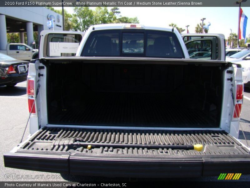 White Platinum Metallic Tri Coat / Medium Stone Leather/Sienna Brown 2010 Ford F150 Platinum SuperCrew