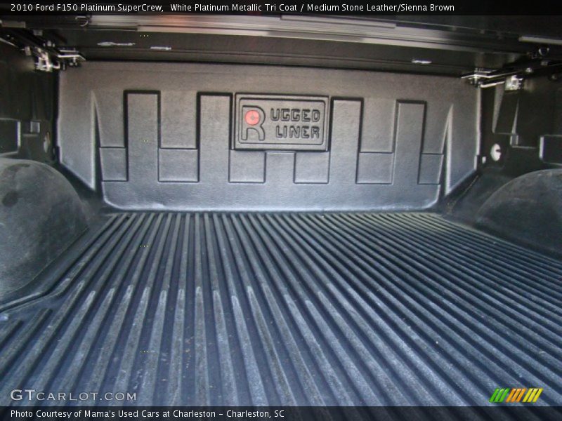 White Platinum Metallic Tri Coat / Medium Stone Leather/Sienna Brown 2010 Ford F150 Platinum SuperCrew