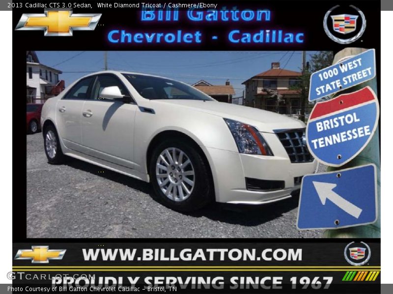 White Diamond Tricoat / Cashmere/Ebony 2013 Cadillac CTS 3.0 Sedan