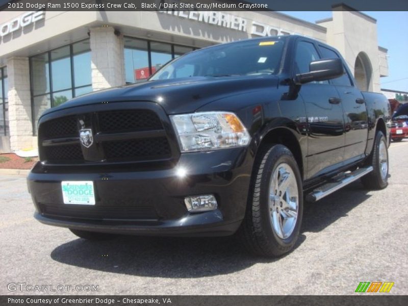 Black / Dark Slate Gray/Medium Graystone 2012 Dodge Ram 1500 Express Crew Cab