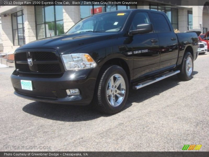 Black / Dark Slate Gray/Medium Graystone 2012 Dodge Ram 1500 Express Crew Cab