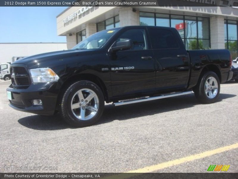 Black / Dark Slate Gray/Medium Graystone 2012 Dodge Ram 1500 Express Crew Cab