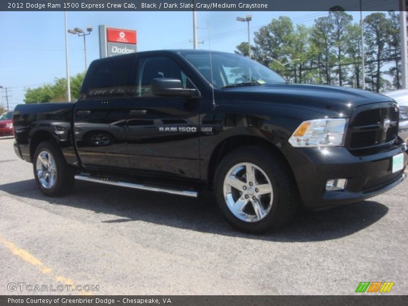 Black / Dark Slate Gray/Medium Graystone 2012 Dodge Ram 1500 Express Crew Cab