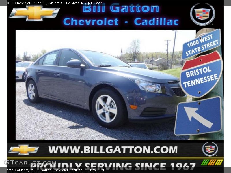 Atlantis Blue Metallic / Jet Black 2013 Chevrolet Cruze LT