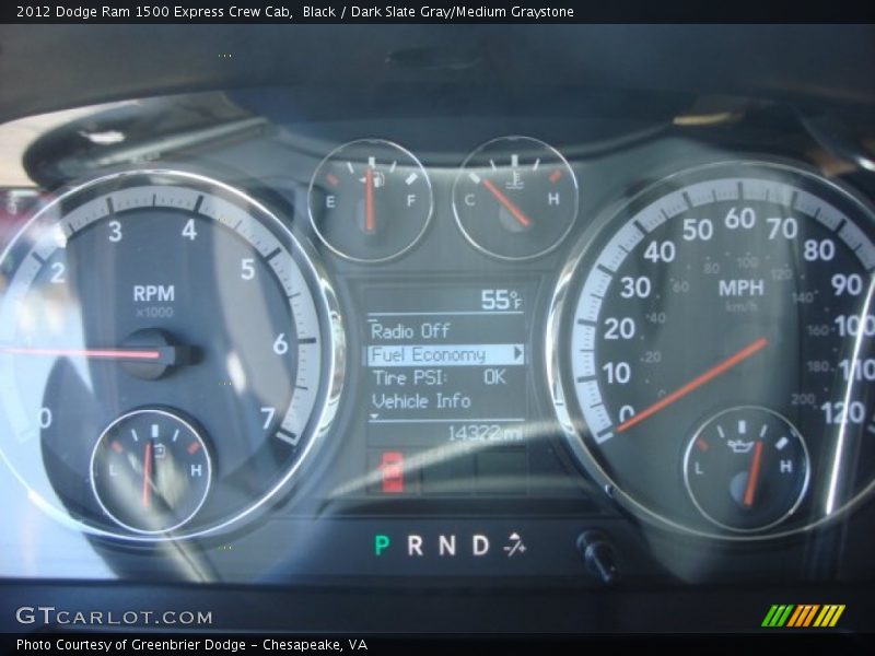 Black / Dark Slate Gray/Medium Graystone 2012 Dodge Ram 1500 Express Crew Cab