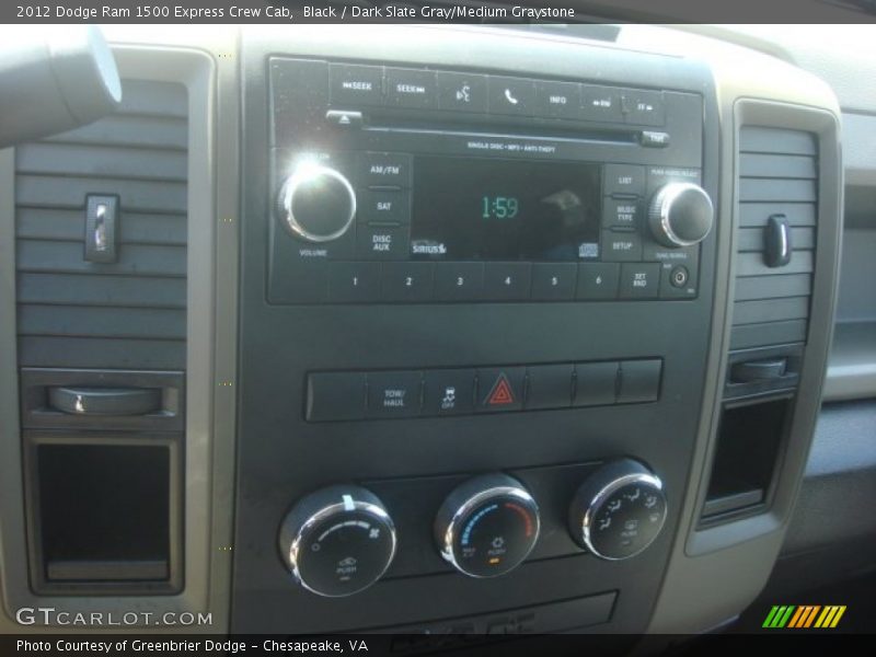 Black / Dark Slate Gray/Medium Graystone 2012 Dodge Ram 1500 Express Crew Cab