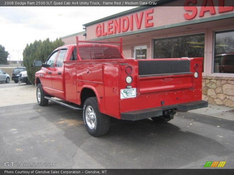 Flame Red / Medium Slate Gray 2008 Dodge Ram 2500 SLT Quad Cab 4x4 Utility Truck