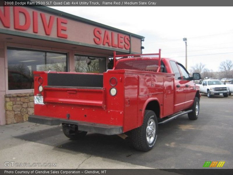 Flame Red / Medium Slate Gray 2008 Dodge Ram 2500 SLT Quad Cab 4x4 Utility Truck