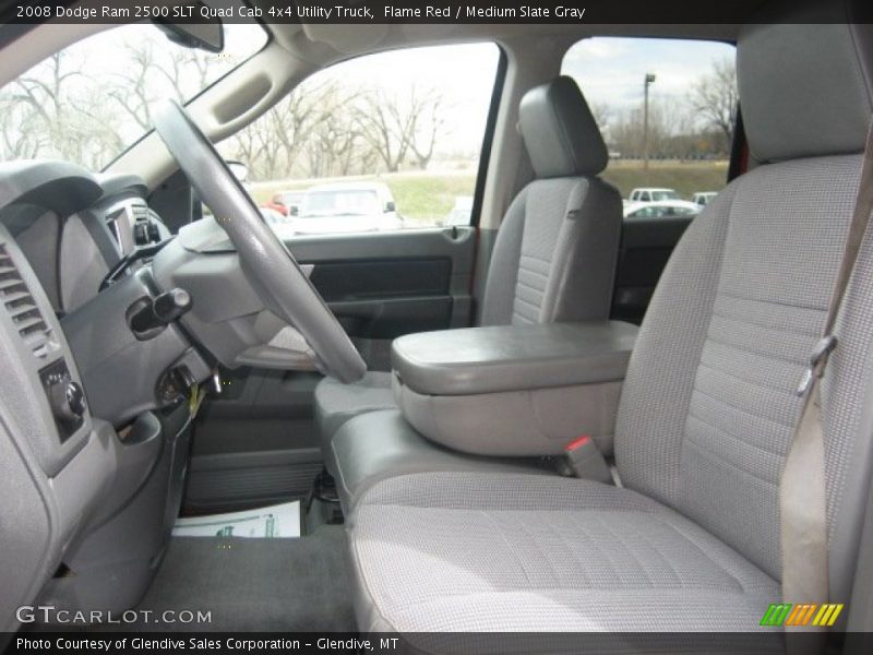Flame Red / Medium Slate Gray 2008 Dodge Ram 2500 SLT Quad Cab 4x4 Utility Truck