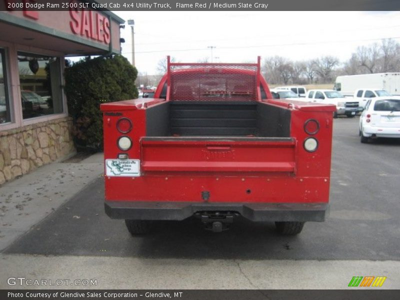 Flame Red / Medium Slate Gray 2008 Dodge Ram 2500 SLT Quad Cab 4x4 Utility Truck