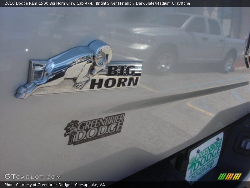 Bright Silver Metallic / Dark Slate/Medium Graystone 2010 Dodge Ram 1500 Big Horn Crew Cab 4x4