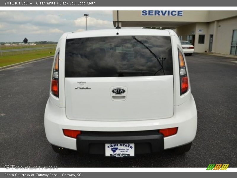 Clear White / Black Soul Logo Cloth 2011 Kia Soul +