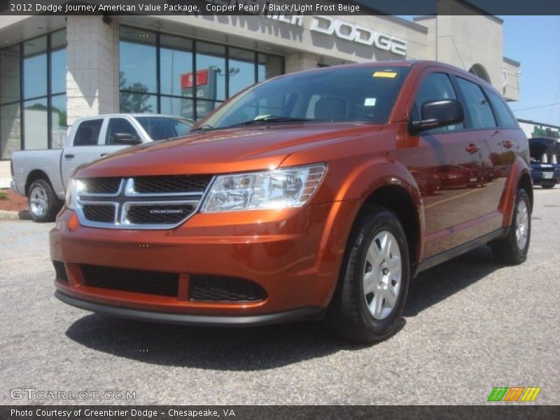 Copper Pearl / Black/Light Frost Beige 2012 Dodge Journey American Value Package