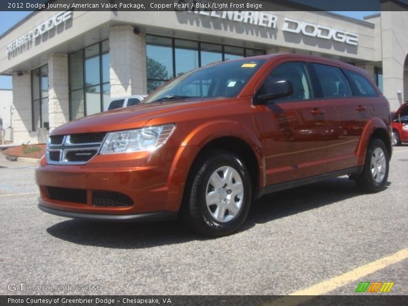 Copper Pearl / Black/Light Frost Beige 2012 Dodge Journey American Value Package