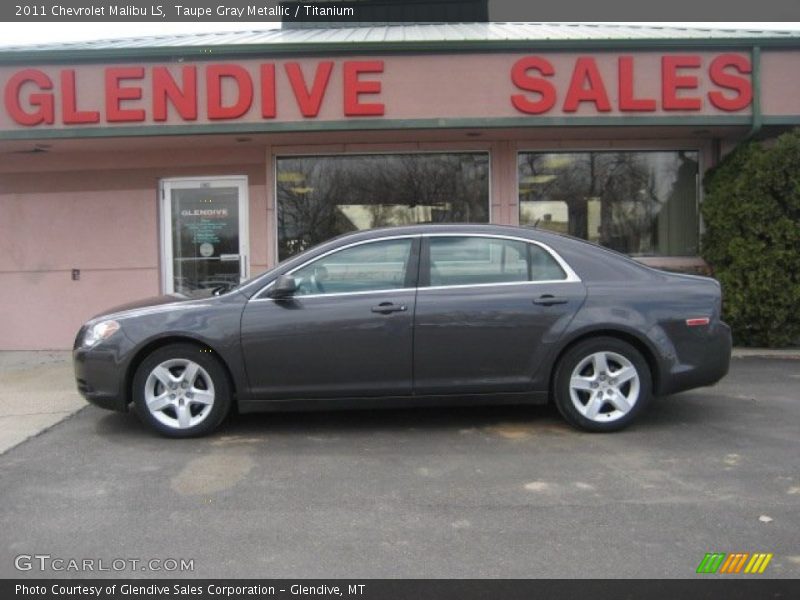 Taupe Gray Metallic / Titanium 2011 Chevrolet Malibu LS