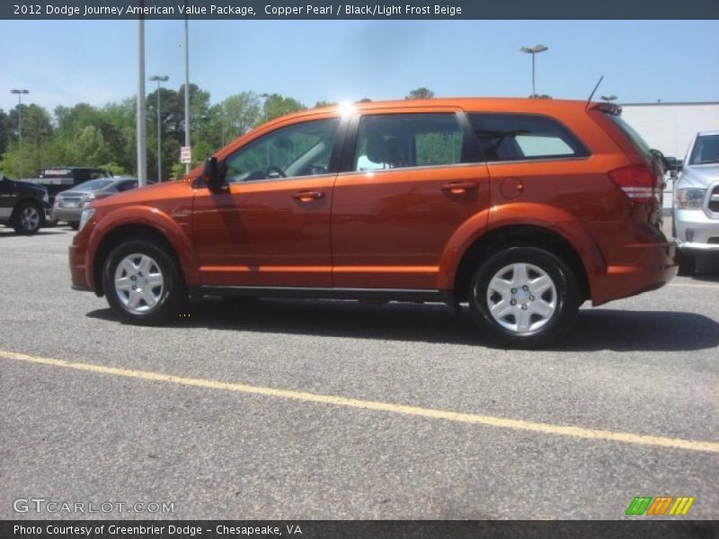 Copper Pearl / Black/Light Frost Beige 2012 Dodge Journey American Value Package