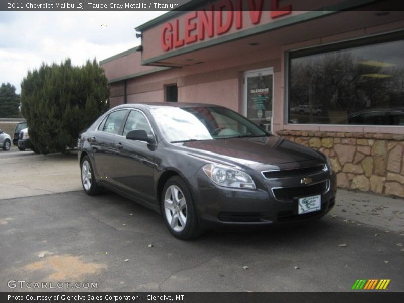 Taupe Gray Metallic / Titanium 2011 Chevrolet Malibu LS