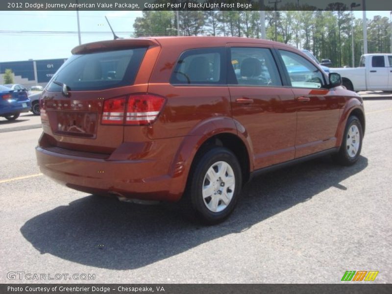 Copper Pearl / Black/Light Frost Beige 2012 Dodge Journey American Value Package
