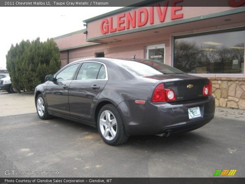 Taupe Gray Metallic / Titanium 2011 Chevrolet Malibu LS