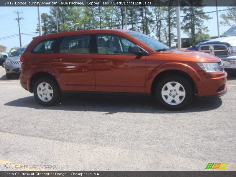 Copper Pearl / Black/Light Frost Beige 2012 Dodge Journey American Value Package