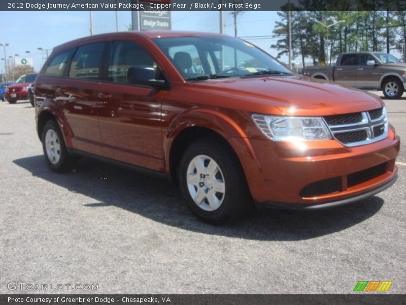 Copper Pearl / Black/Light Frost Beige 2012 Dodge Journey American Value Package