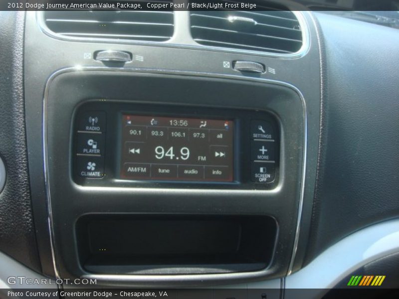 Copper Pearl / Black/Light Frost Beige 2012 Dodge Journey American Value Package