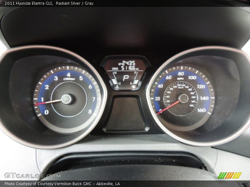 Radiant Silver / Gray 2011 Hyundai Elantra GLS