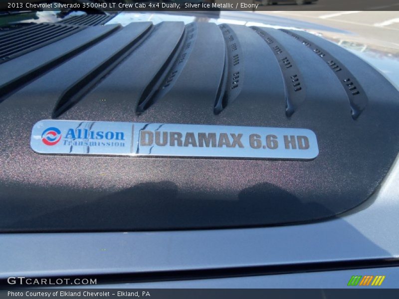 Silver Ice Metallic / Ebony 2013 Chevrolet Silverado 3500HD LT Crew Cab 4x4 Dually