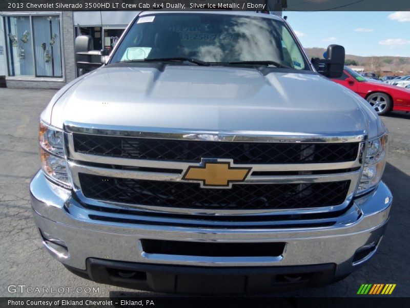 Silver Ice Metallic / Ebony 2013 Chevrolet Silverado 3500HD LT Crew Cab 4x4 Dually