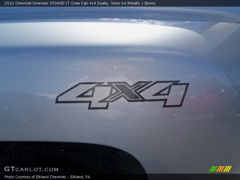 Silver Ice Metallic / Ebony 2013 Chevrolet Silverado 3500HD LT Crew Cab 4x4 Dually