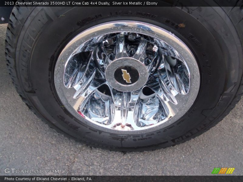 Silver Ice Metallic / Ebony 2013 Chevrolet Silverado 3500HD LT Crew Cab 4x4 Dually