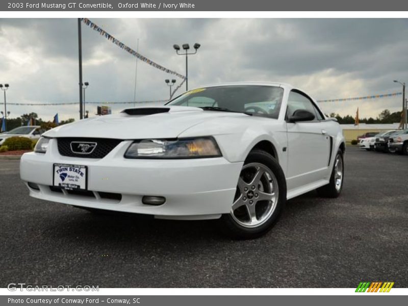 Oxford White / Ivory White 2003 Ford Mustang GT Convertible