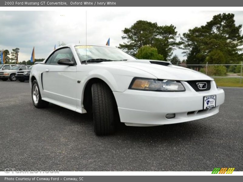 Oxford White / Ivory White 2003 Ford Mustang GT Convertible