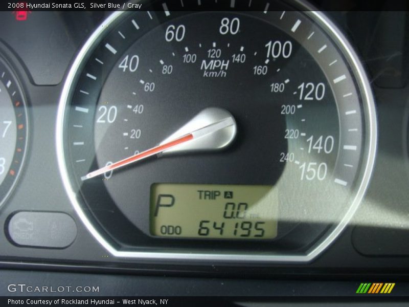 Silver Blue / Gray 2008 Hyundai Sonata GLS