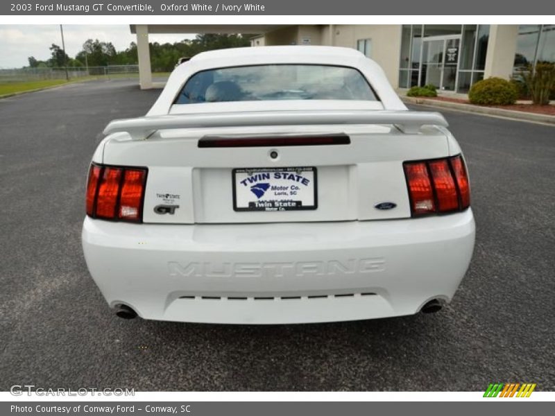 Oxford White / Ivory White 2003 Ford Mustang GT Convertible